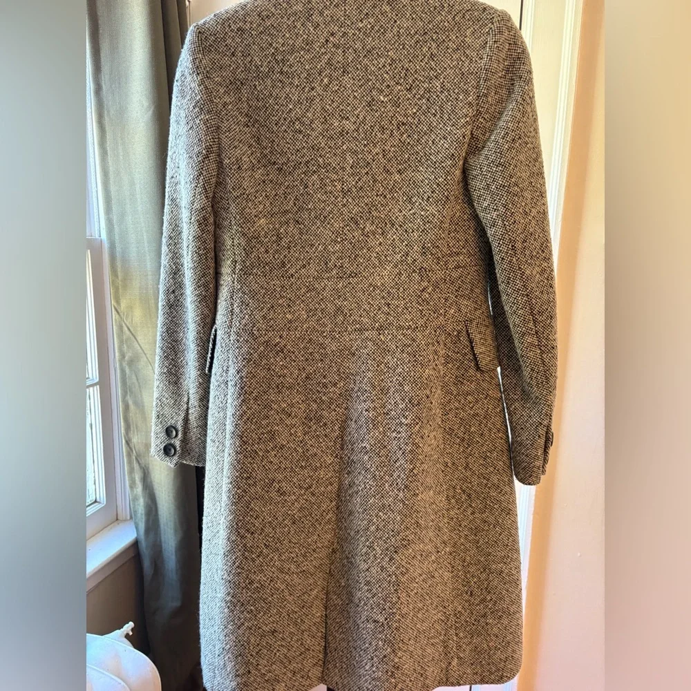 Banana Republic | Classic Black and White Tweed Midi Coat | Small - Picture 9 of 12